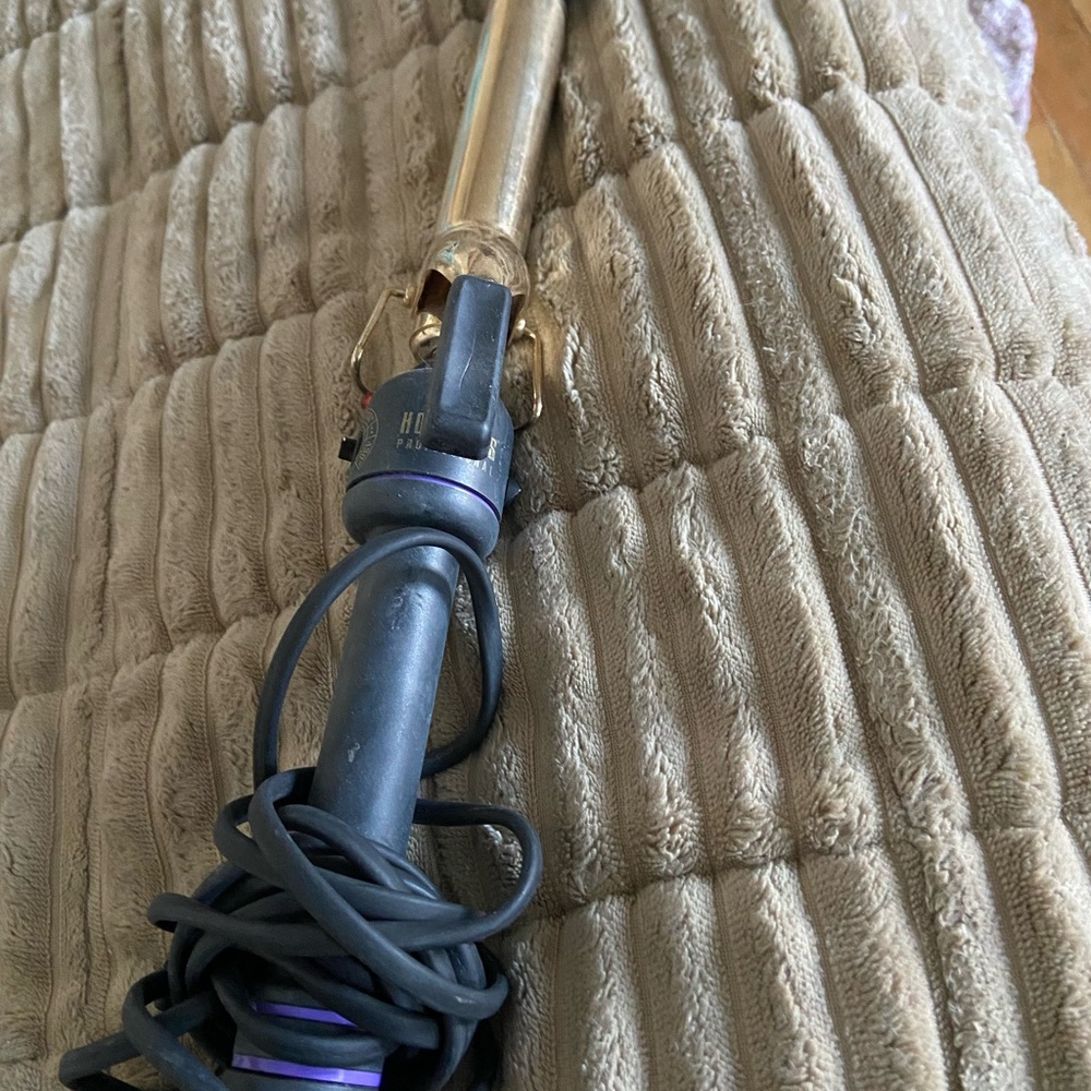 Gold and Black Curling Iron